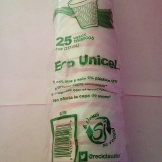 Vasos térmicos unicel 8 oz (25 pzas)
