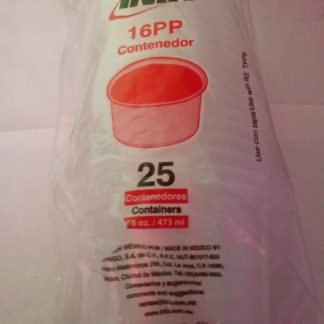 Contenedores Redondos INIX 16 oz (25 piezas)