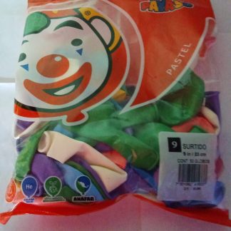 Globos Surtidos Pastel 9" pulgadas