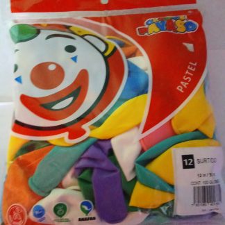 Globos Surtidos Pastel # 12