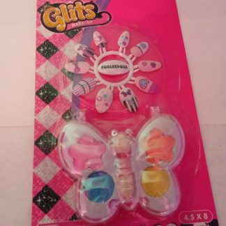 Set de Maquillaje Infantil Mariposa                                                                                         Kit de maquillaje para niñas en forma de mariposa con colores variados. Diseño atractivo y compacto ideal para juego y diversión.